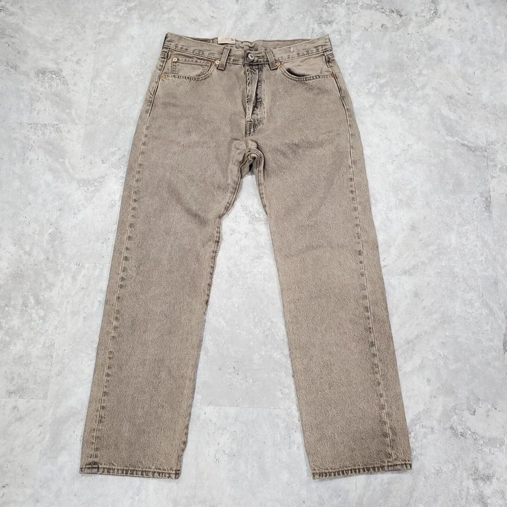 NEW Levi's Men's 501 Original Regular Fit Straight Leg Jeans Beige‎ 32x30 NWTs